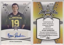 2019 Leaf Metal US Army All-American Bowl Black Shimmer /5 Ryan Sanborn Auto
