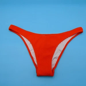 Victorias Secret XL Orange Ribbed Thong T Style Bikini Bottom Swim Swimwear New - Picture 1 of 6