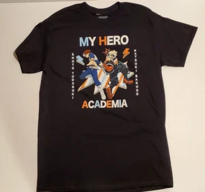 My Hero Academia Shoto Todoroki & Katsuki Bakugo Unisex Graphic Tee Size Medium - Picture 1 of 5