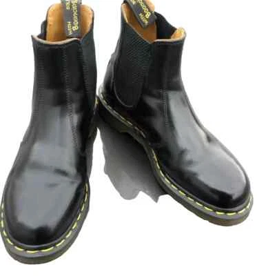 Dr Martens 2976 stivali in pelle neri chelsea dealer UK 8 EU 42 Made in England - Immagine 1 di 4