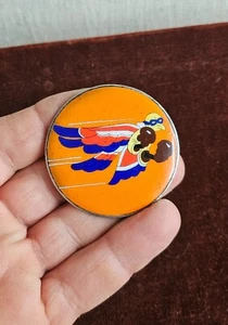 VINTAGE HANDGEFERTIGTES EMAILLE ABZEICHEN # US AIR FORCE 23 FIGHTER SQUADROM - Bild 1 von 5