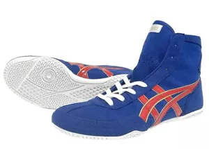 【Made to order】ASICS Wrestling Shoes 1083A001 EX-EO TWR900 Blue x Red x Gold - Picture 1 of 2