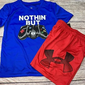 Under Armour Size 4 Nothin But Game Red Blue Outfit Set NEW - Picture 1 of 1