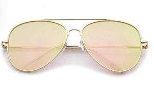 Gafas de sol grandes espejo de color lente plana aviador - Imagen 1 de 14