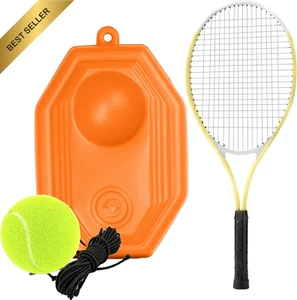 Solo Tennis Trainer Rebound Ball with Elastic String and Beginner Racket Practic - Picture 1 of 12