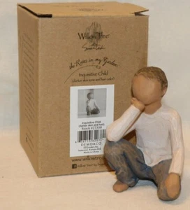 Willow Tree Figurine 2014 Inquisitive Child, Darker Skin Tone & Hair Color 27350 - Picture 1 of 7