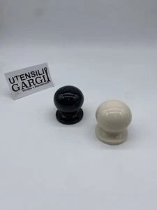 POMOLO CON CAPPUCCIO SFERICO - Ø 70mm - BIANCO O NERO - MEDAL "RUBINO" - Imagen 1 de 6