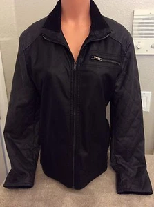 BAR III Black Faux Leather And Black Faux Fur Trim Jacket. Size Small. NEW. - Picture 1 of 12