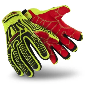 Hex Armor RIG LIZARD 2020-S  Yellow/Red  Cut Resistant Glove Small - Picture 1 of 2