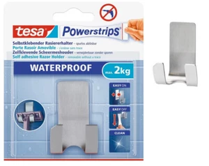 Tesa ® Selbstklebender Rasiererhalter Powerstrips waterproof Edelstahl 2kg 59709 - Bild 1 von 1