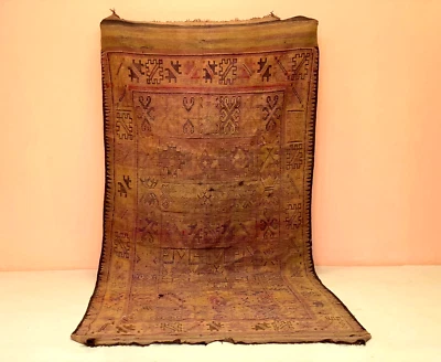 Tapete de área medalhão oriental tradicional tapete antigo quarto sala de estar 5x11 pés - Imagem 1 de 4