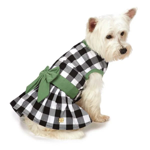 Vestido M. Isaac Mizrahi con lazo de guinga para perros vestidos de diseñador de mascotas perros Foto 1 de 1