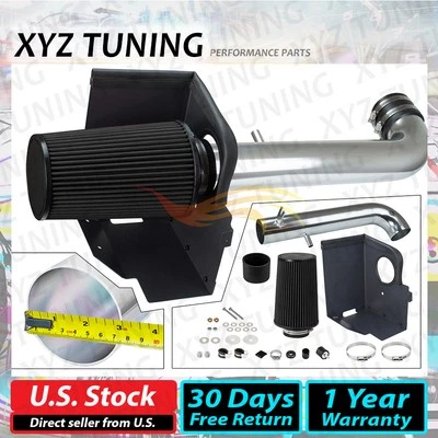 KIT DE ADMISIÓN DE AIRE FRÍO XYZ + Protector térmico NEGRO para Jeep Wrangler 2012-2018 3,6 L V6 Foto 1 de 4