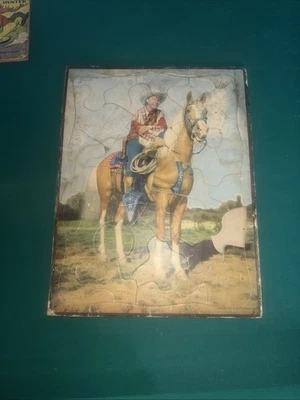 Vintage 1950 Rohr Company Frame Tray Western Puzzle - Image 1 of 4