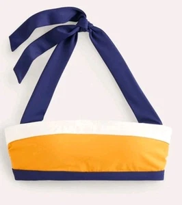 Boden Damen Santorini Bikini Oberteil Colourblock Größe UK 12 Brandneu Muster B1 - Bild 1 von 5
