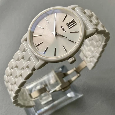 Ladies Genuine Rado Diamaster White Ceramic Watch RRP£2500 R14065017 Ex-display - image 1 of 4