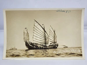 Antike RPPC Echt Foto Postkarte CHINA DER CHINESISCHE SCHROTT, CHEFOO - Bild 1 von 6