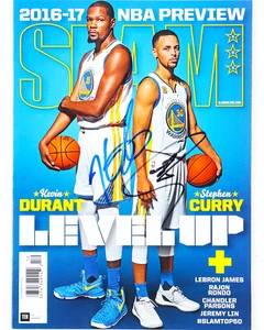 Foto firmada por Kevin Durant & Stephen Curry reimpresión autógrafos Slam Mag 8"x10" - Imagen 1 de 1