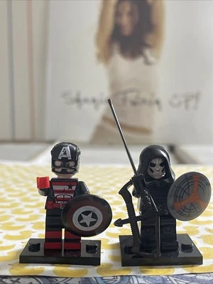 US AGENT TASKMASTER LEGO MINIFIG LOT captain america shield avenger thunderbolts - Image 1 of 4