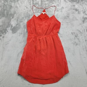 Madewell Dress Womens 00 Red Silk Starview Cami Dress Racerback Mini Pockets - Picture 1 of 9