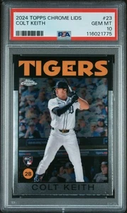 2024 Topps Chrome Lids Mitchell & Ness Colt Keith #23 Rookie RC PSA 10 Tigers - Picture 1 of 2