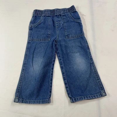 Pantalones de mezclilla azules de 24 meses Garanimals cintura elástica bolsillos usados en excelente estado Foto 1 de 4