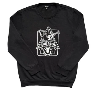 True Religion Buddha Sweatshirt Black Jumper - Mens Medium - Picture 1 of 6