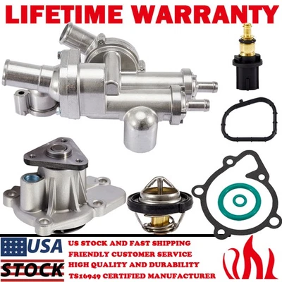 Water Pump Thermostat For Dodge Avenger Caliber Jeep Compass Patriot 2.0L 2.4L - Image 1 of 4