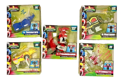 5 Lot Playmates Mighty Morphin Power Rangers Re-Ignition Combinable Zords - Image 1 of 4