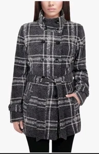 Ike Behar Women’s Belted Jacket Size Medium Black & White - Picture 1 of 1