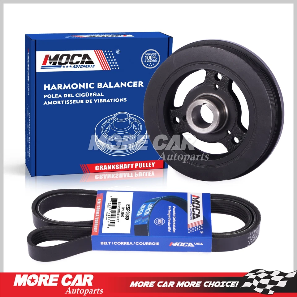 Equilibrador armónico con correa serpentina para Jeep Grand Cherokee Wrangler 91-95 4,0 L Foto 1 de 4