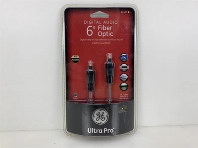 GE Ultra Pro Digital Audio Fiber Optic Toslink Cable 24500 - 6ft - Image 1 of 2