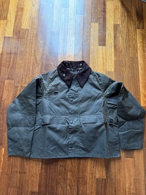Chaqueta de algodón encerado Barbour Spey - Grande - Oliva - Nueva Foto 1 de 4