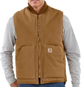 Carhartt ArcticQuilt Lined Duck Vest Men's (Size M) Relaxed Fit Fashion - Brown - Picture 1 of 6