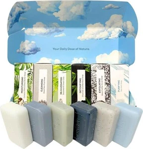 Revitale Natural Vegan Cleansing Soap Set (6 x 100g Bars) - Picture 1 of 6