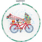 Embroidery Kit ~ Dimensions Learn a Craft Holiday Bicycle #72-09003