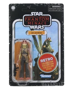 Star Wars Target Retro Collection Phantom Menace Jar Jar Binks - UNPUNCHED MINT - Bild 1 von 7