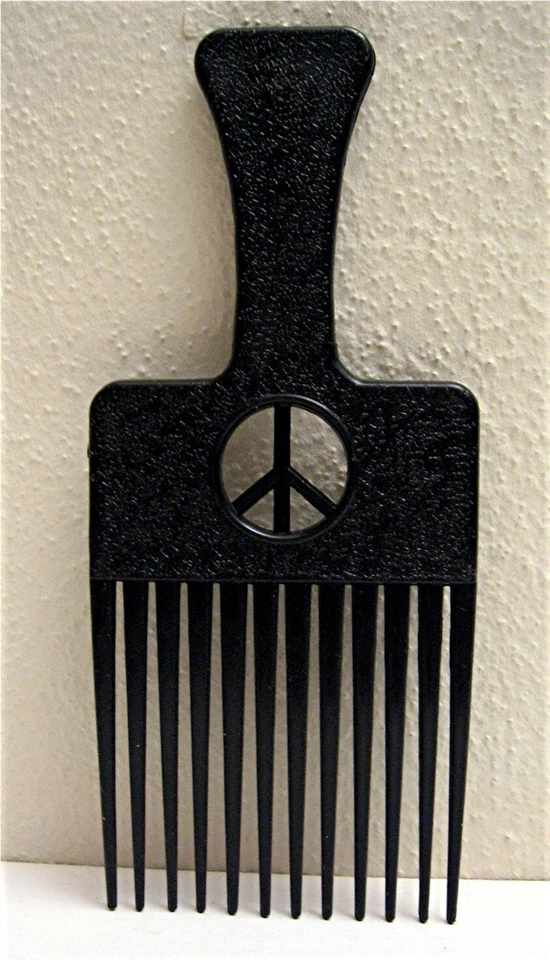 Antiguo Pelo Negro Troquelado Símbolo de la Paz Logo Antiguo Sin Usar Stock de Tienda Foto 1 de 1