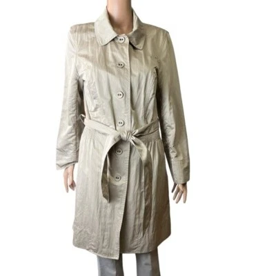 Impermeable J. Jill Mezcla de Nailon Cinturón Prendas Exteriores Medianas Viaje Cintura Acanalada  Foto 1 de 4