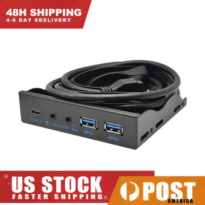 JMT New 3.5in USB3.2 Gen2 Floppy Drive Front Panel 10Gbps with Audio Port USB-C - Image 1 of 4