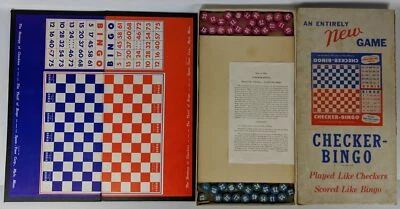 Vintage 1943 CHECKER-BINGO Game, Hard to find War-Time game - Image 1 of 3