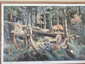 Outfox By Ken Zylla Framed Print Signed Artist Proof Fox Grouse - Picture 1 of 7