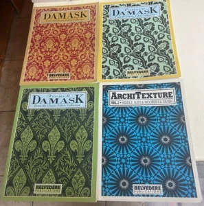 Lot of 4 DAMASK Fabric Collection books Belvedere Publications French Pattern - Picture 1 of 1