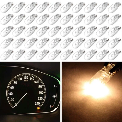 50x W5W T10 194 168 2825 Clear Glass Bulb Car Halogen bulbs 12V 5W Warm White - Image 1 of 4