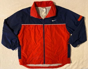 Nike Youth Full Zip Lightweight Lined Jacket Swoosh Large (7), Red / Navy - Picture 1 of 4