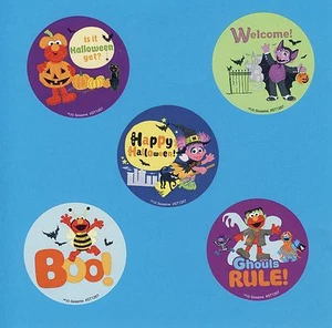 10 pegatinas grandes de Halloween de Plaza Sésamo - Elmo, Conde, Abby Cadabby - Imagen 1 de 1