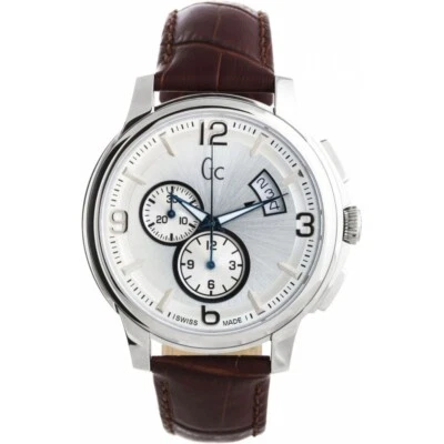 Guess Collection Chronograph Brown Leather Buckle Strap Men's Watch X83005G1S - Image 1 of 4