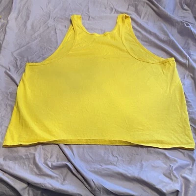 CAMISA SIN MANGAS VINTAGE AÑOS 90 Lee Muscle para hombre gran amarilla Foto 1 de 4