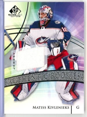 2020-21 SP Game Used Silver #131 Matiss Kivlenieks RC JERSEY - BLUE JACKETS - Image 1 of 2