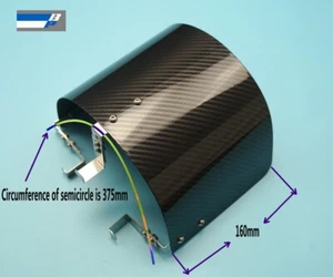 160mm tall Air Filter Heat Shield For 2.25" - 3.5" Cone Filter - Foto 1 di 4